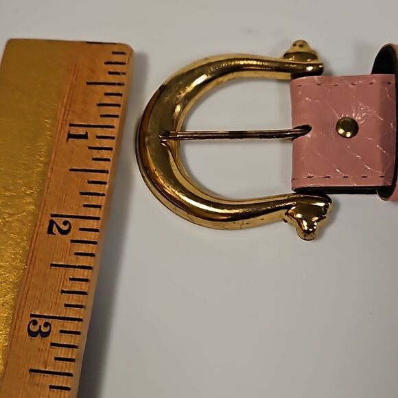 Pink Belt Gold Hardware sz 10 Waist 27"-31" - Picture 6 of 8